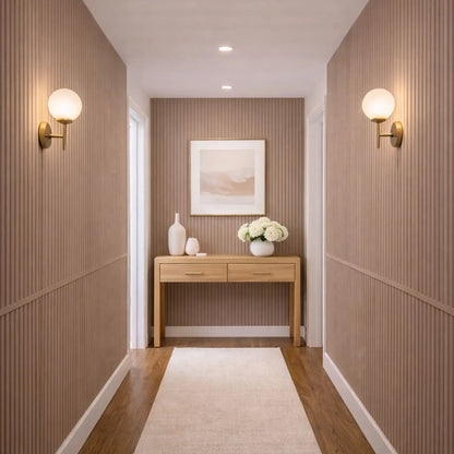 Large Fluted Wall Panels in Biscuit - 240cm x 60cm
