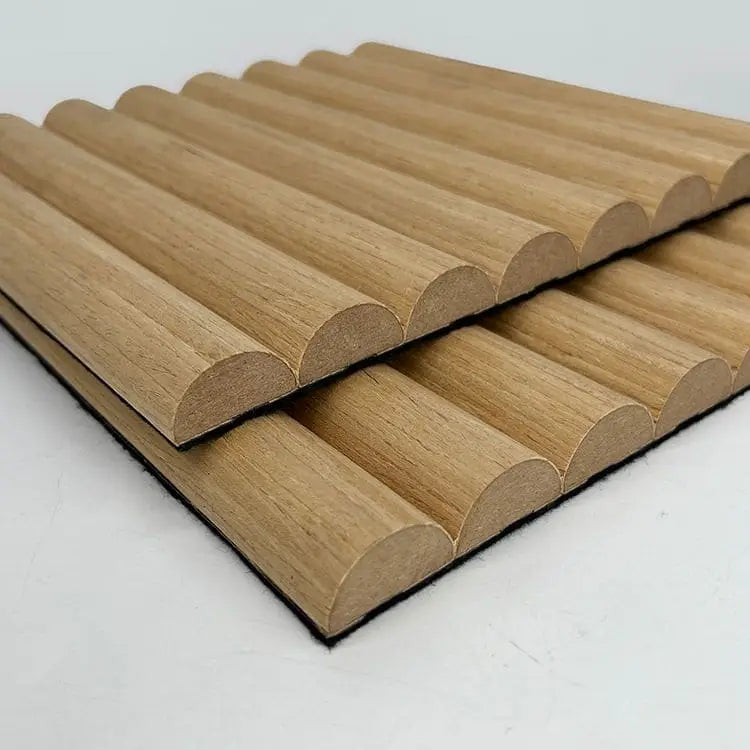 Large Fluted Wall Panels in Biscuit - 240cm x 60cm