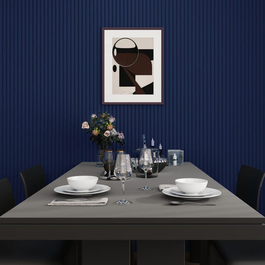 Large Fluted Wall Panels in Blue Maize - 240cm x 60cm - Wall Panel