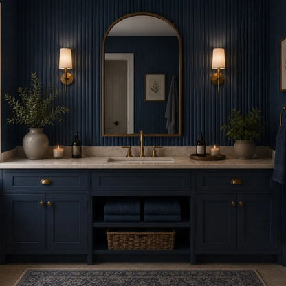 Large Fluted Wall Panels in Blue Maize - 240cm x 60cm