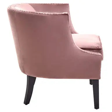 Larissa Pink Velvet Studded Chair