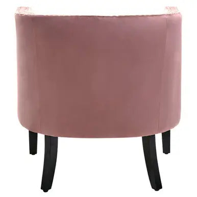 Pink Velvet Studded Accent Chair – Soft Glam Bedroom & Living Room Chair