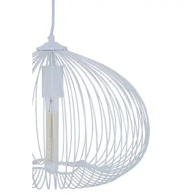 Lavis 1 Bulb White Finish Pendant Light