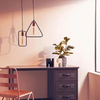 Lavis Black And Copper Finish Pendant Light