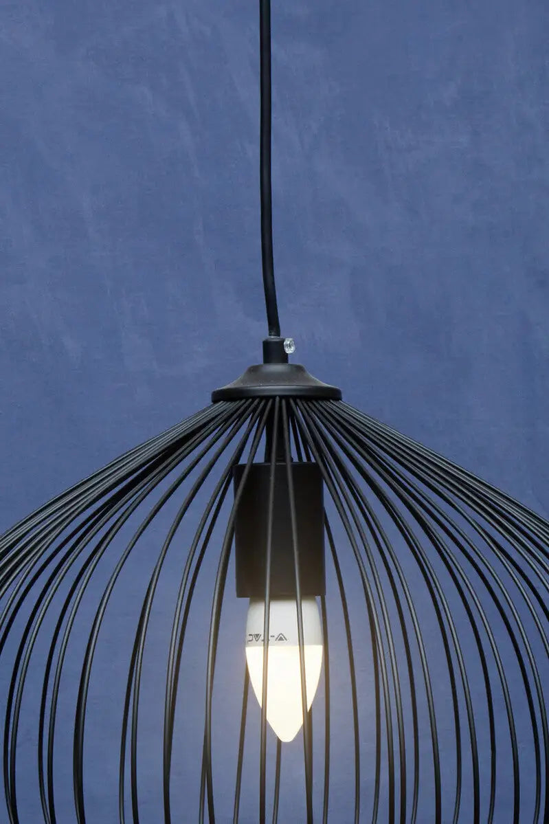 Lavis Black Finish Pendant Light