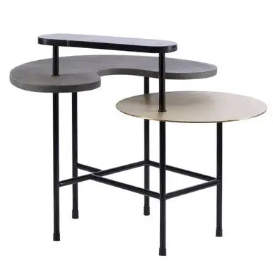 Layered Tops Grey and Black Coffee Table, Serrano