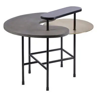 Layered Tops Grey and Black Coffee Table, Serrano
