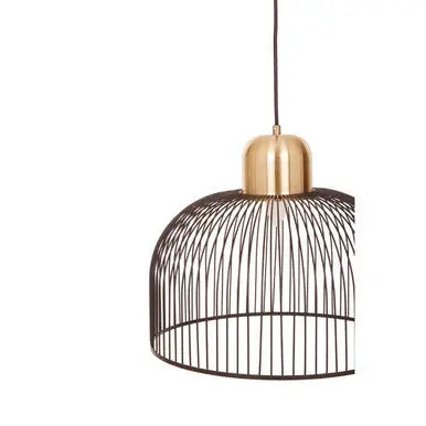 Lenno Black And Antique Brass Pendant Light