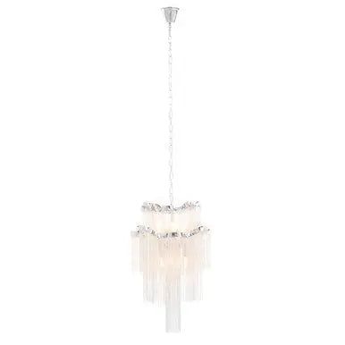 Lerici 2 Tier 6 Light Chrome Chain Pendant Light