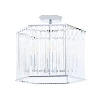 Lerici 4 Light Hexagonal Chrome Pendant Light