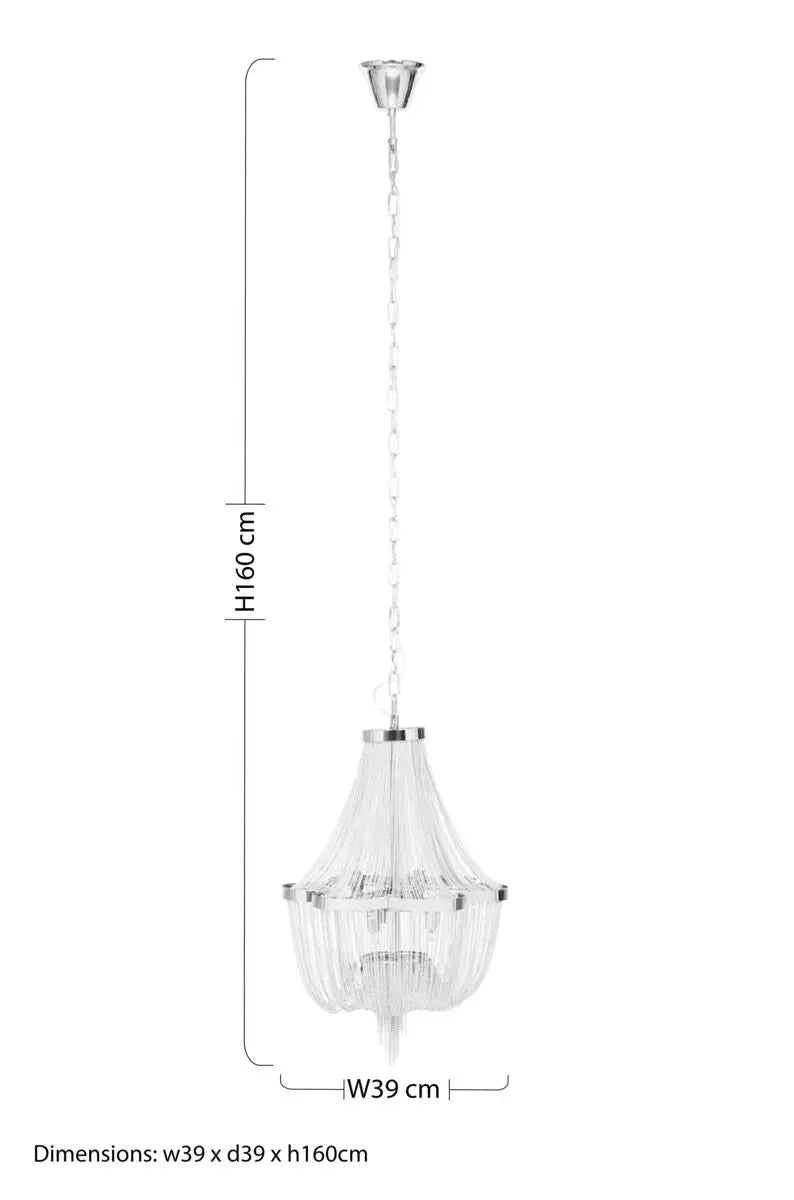 Lerici 6 Light Chrome Chain Chandelier