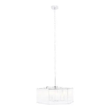 Lerici 6 Light Hexagonal Chrome Pendant Light