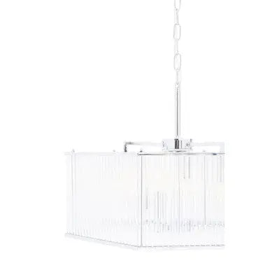 Lerici 6 Light Hexagonal Chrome Pendant Light