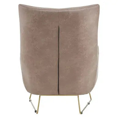 Light Brown Faux Leather Armchair | Henry