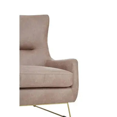 Light Brown Faux Leather Armchair | Henry