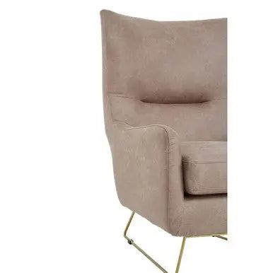 Light Brown Faux Leather Armchair | Henry
