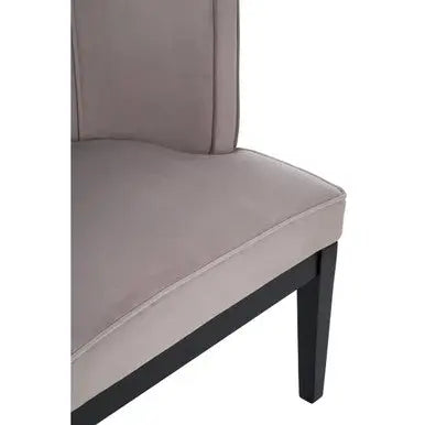 Light Grey Velvet Curved Back Chair | Daxton