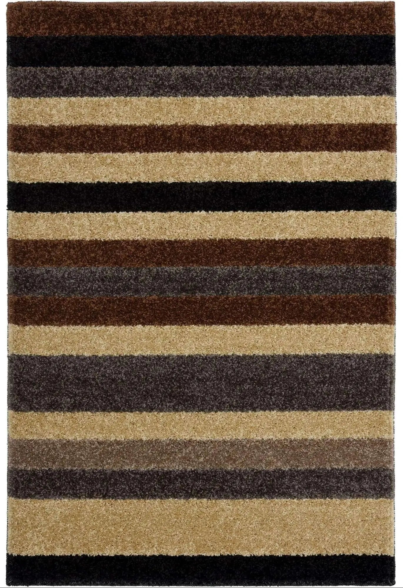 Linea Striped Caramel Washable Rug