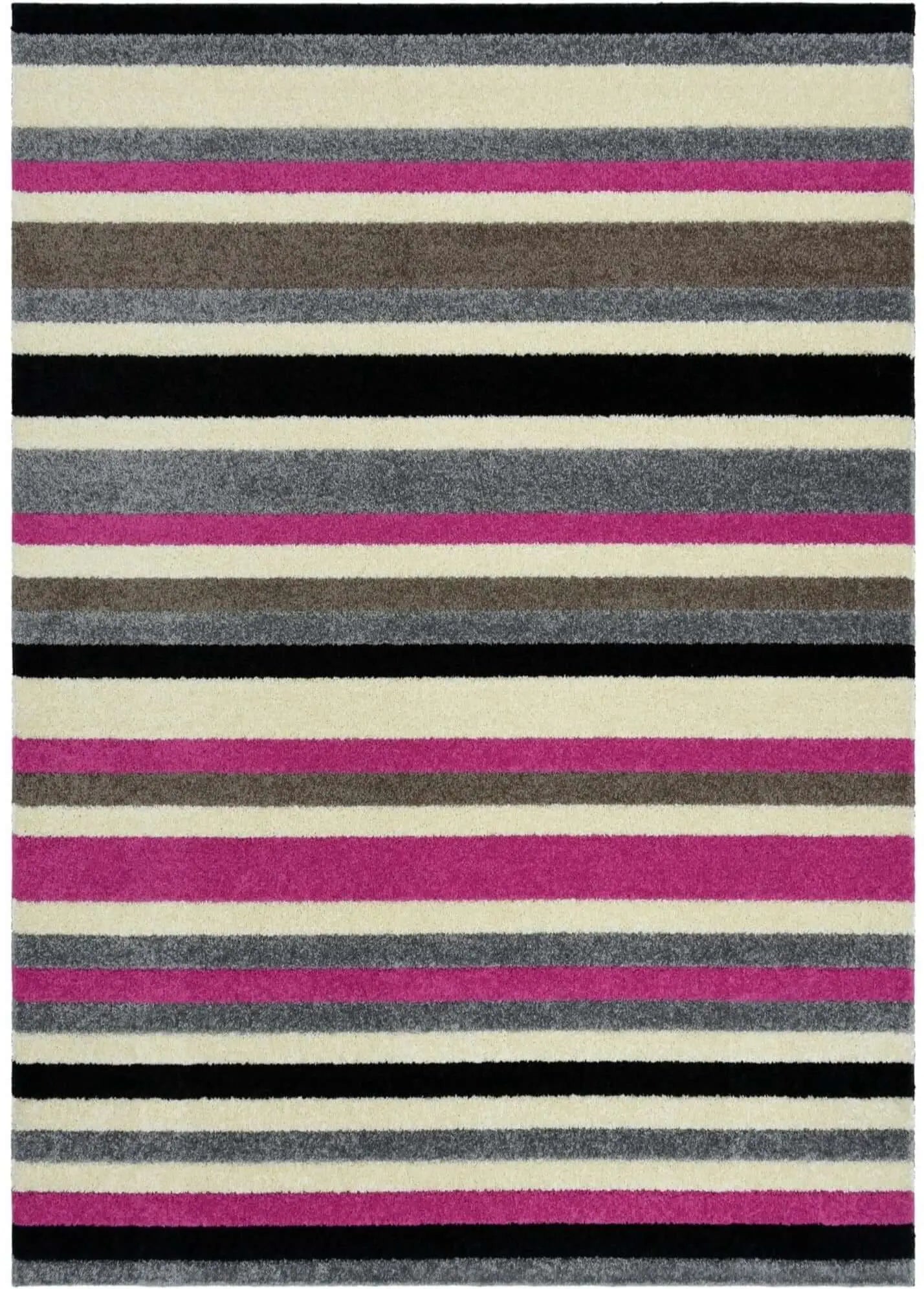 Linea Striped Pink Washable Rug