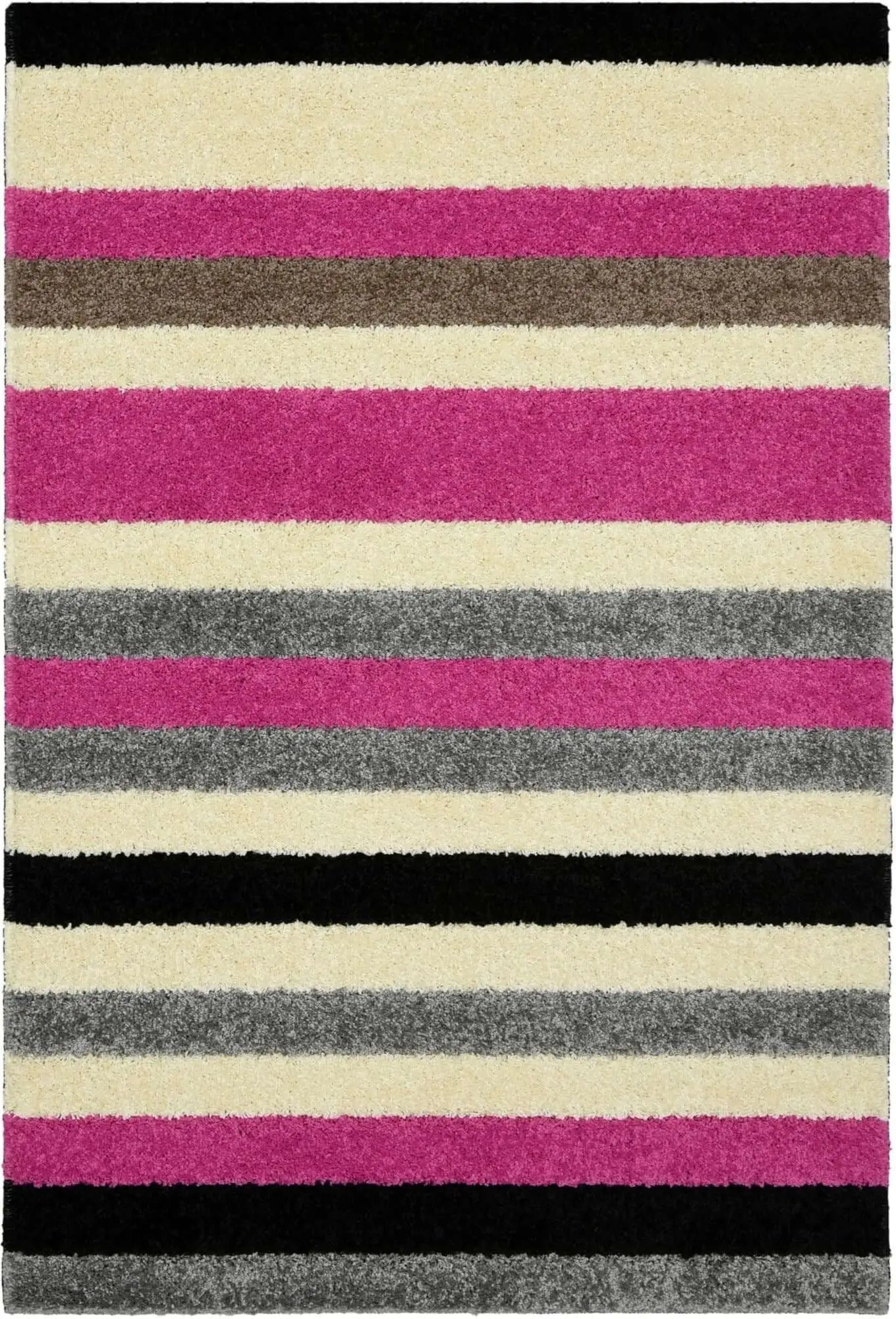 Linea Striped Pink Washable Rug