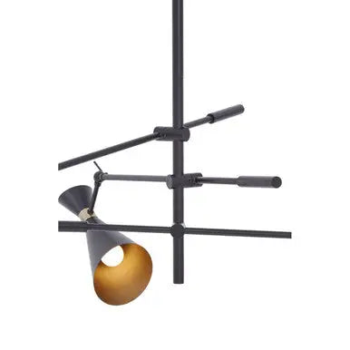 Linox 3 Shade Black And Gold Pendant