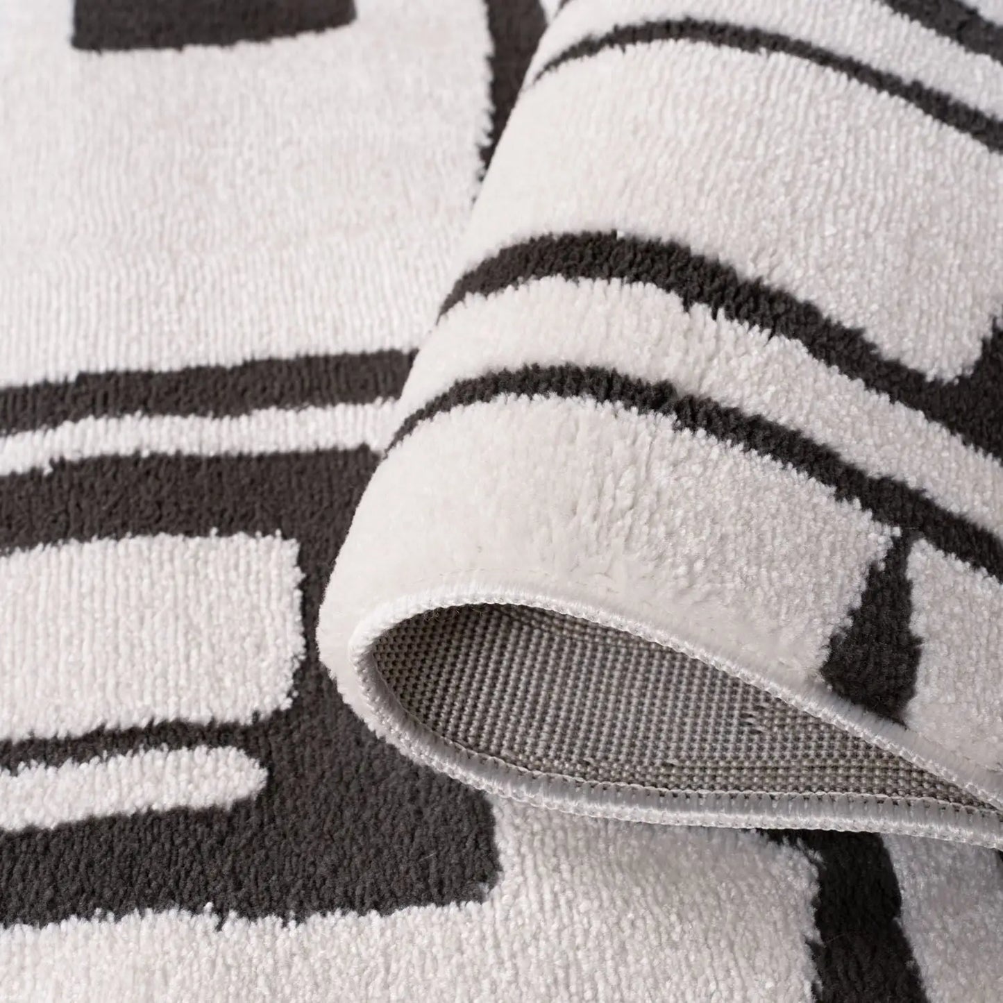 Loft Abstract Dark Grey Rug