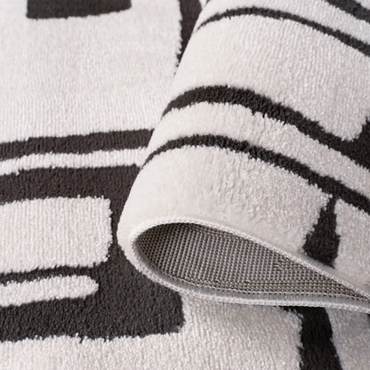 Loft Abstract Dark Grey Rug
