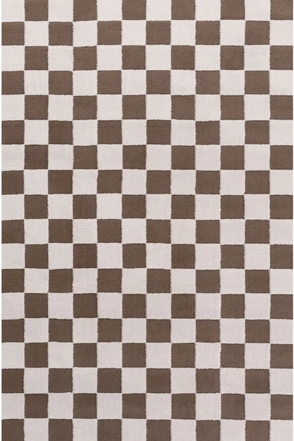 Loft Checkerboard Brown Rug