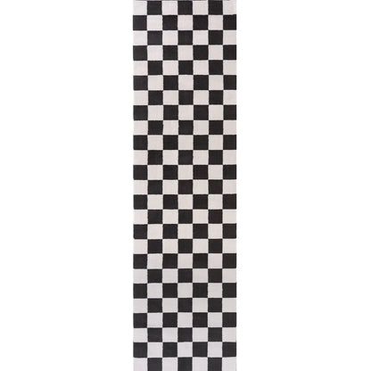 Loft Checkerboard Dark Grey Rug