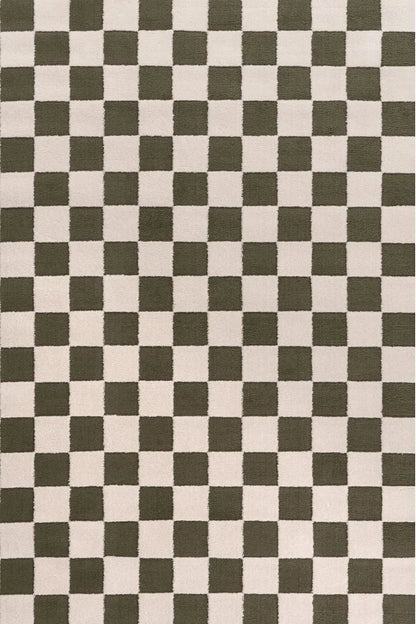 Loft Checkerboard Green Rug