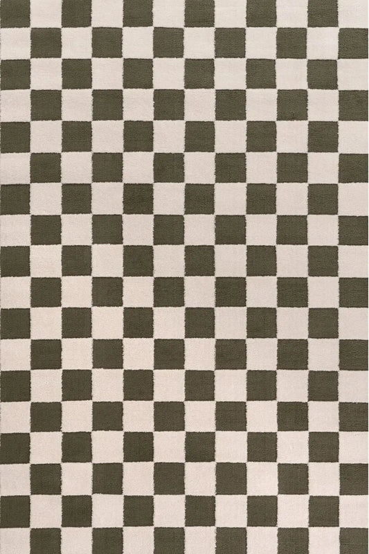 Loft Checkerboard Green Rug