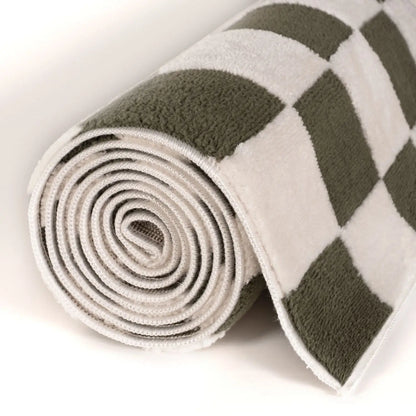 Loft Checkerboard Green Rug
