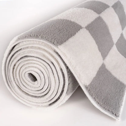 Loft Checkerboard Grey Rug