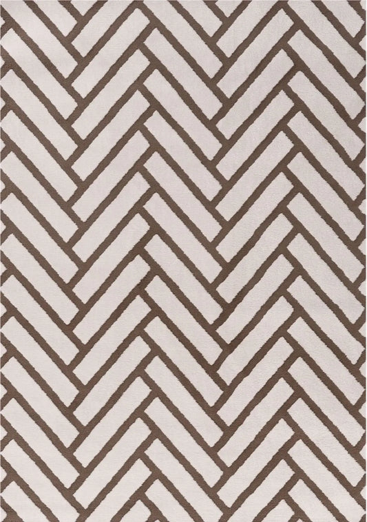 Loft Chevron Brown Rug