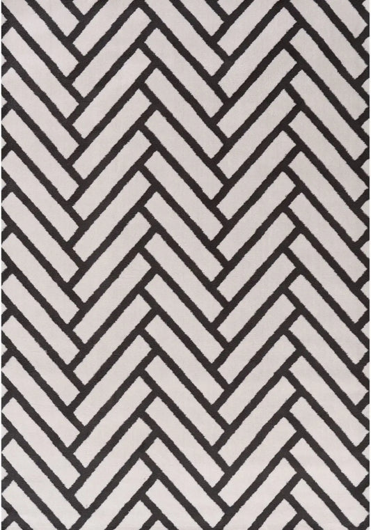 Loft Chevron Dark Grey Rug