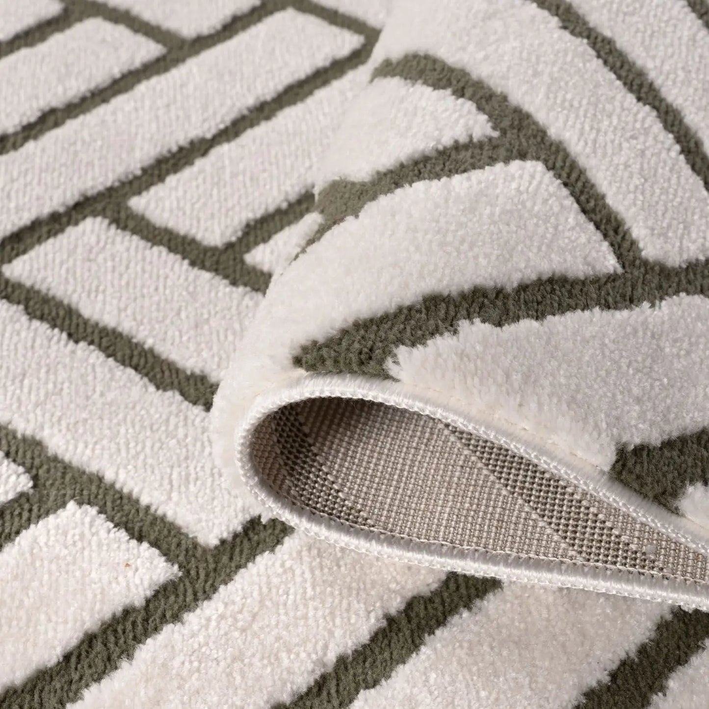 Loft Chevron Green Rug