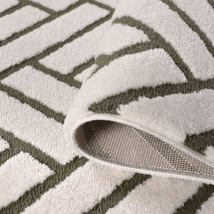 Loft Chevron Green Rug
