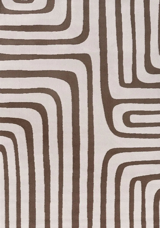 Loft Geometric Brown Rug