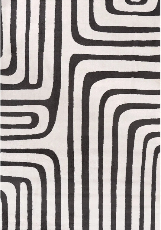 Loft Geometric Dark Grey Rug