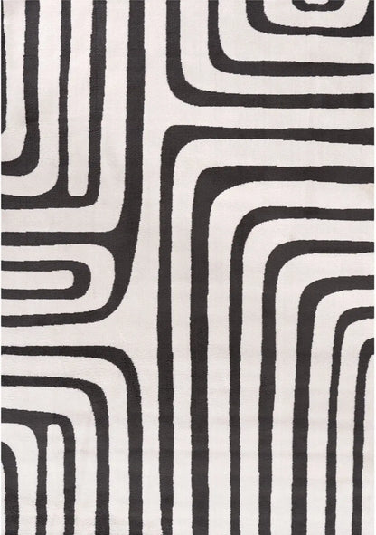 Loft Geometric Dark Grey Rug