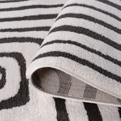 Loft Geometric Dark Grey Rug