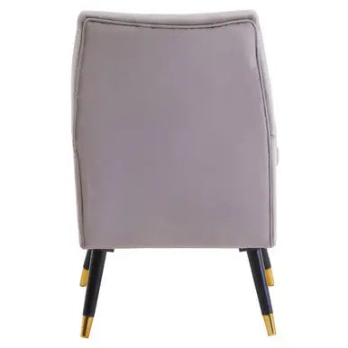 Loretta Mink Velvet Accent Chair With Wooden Legs
