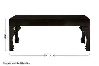 Luis Black High Gloss Finish Coffee Table