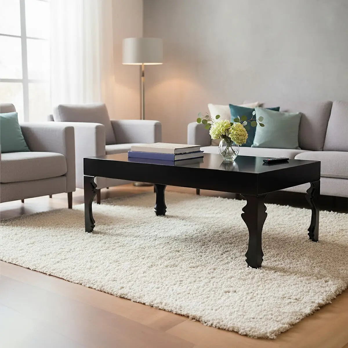 Luis Black High Gloss Finish Coffee Table