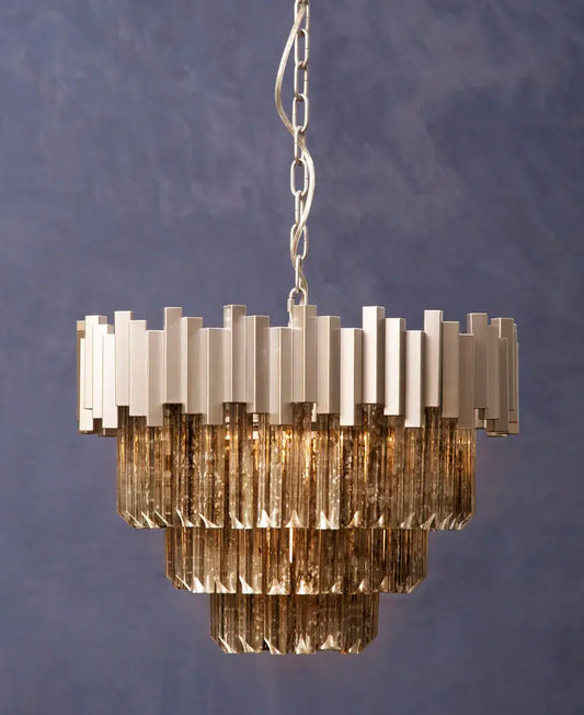 Lustra Small Nickel Painted Chandelier