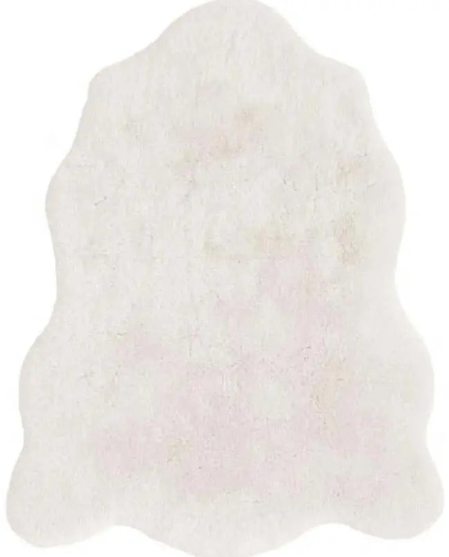 Luxury White Faux Fur Rug