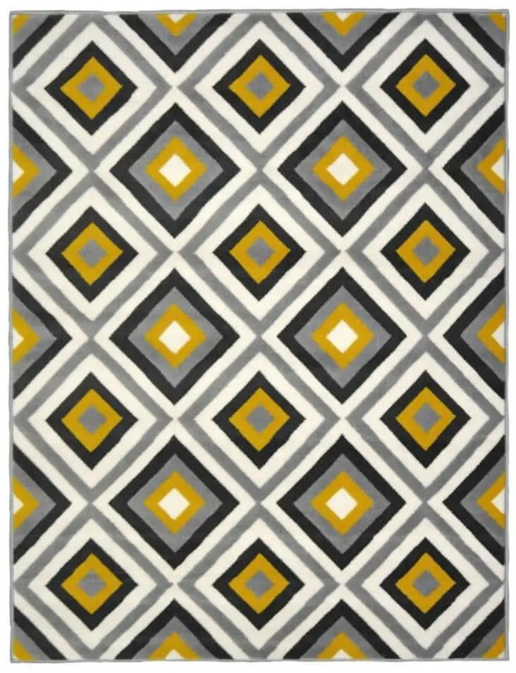 Maestro Geometric Yellow Rug | 3658 GB12