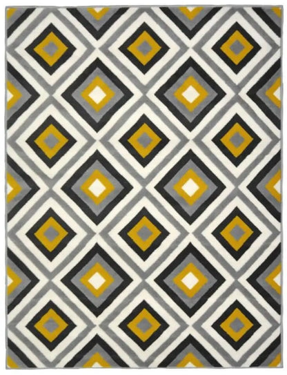 Maestro Geometric Yellow Rug | 3658 GB12