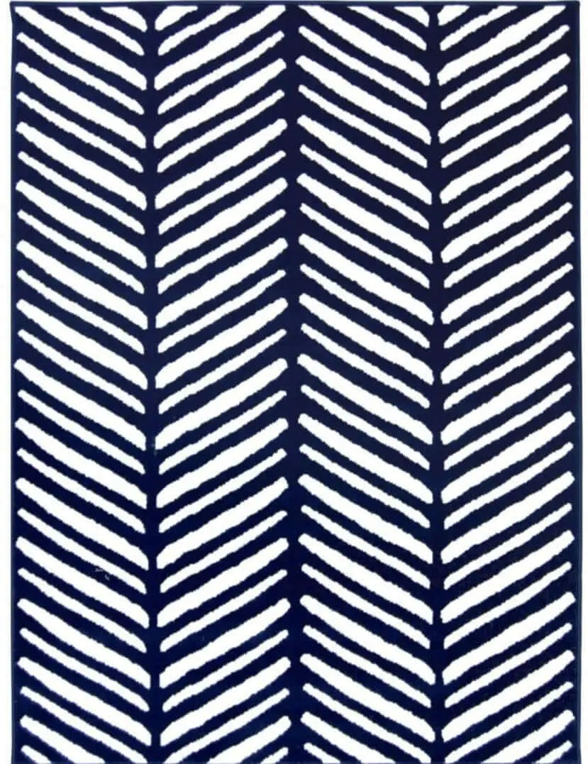 Maestro Herringbone Blue Rug