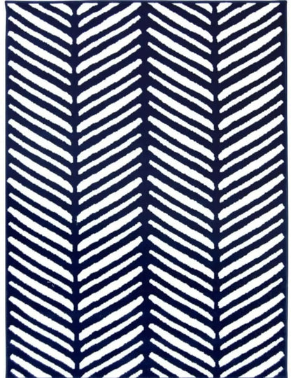 Maestro Herringbone Blue Rug